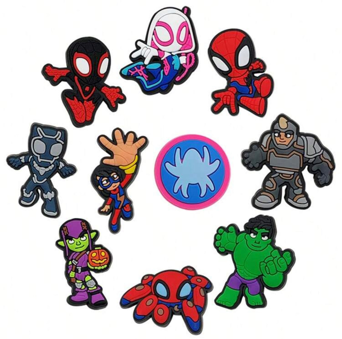 10 PIECES SUPERHERO CROCS PINS