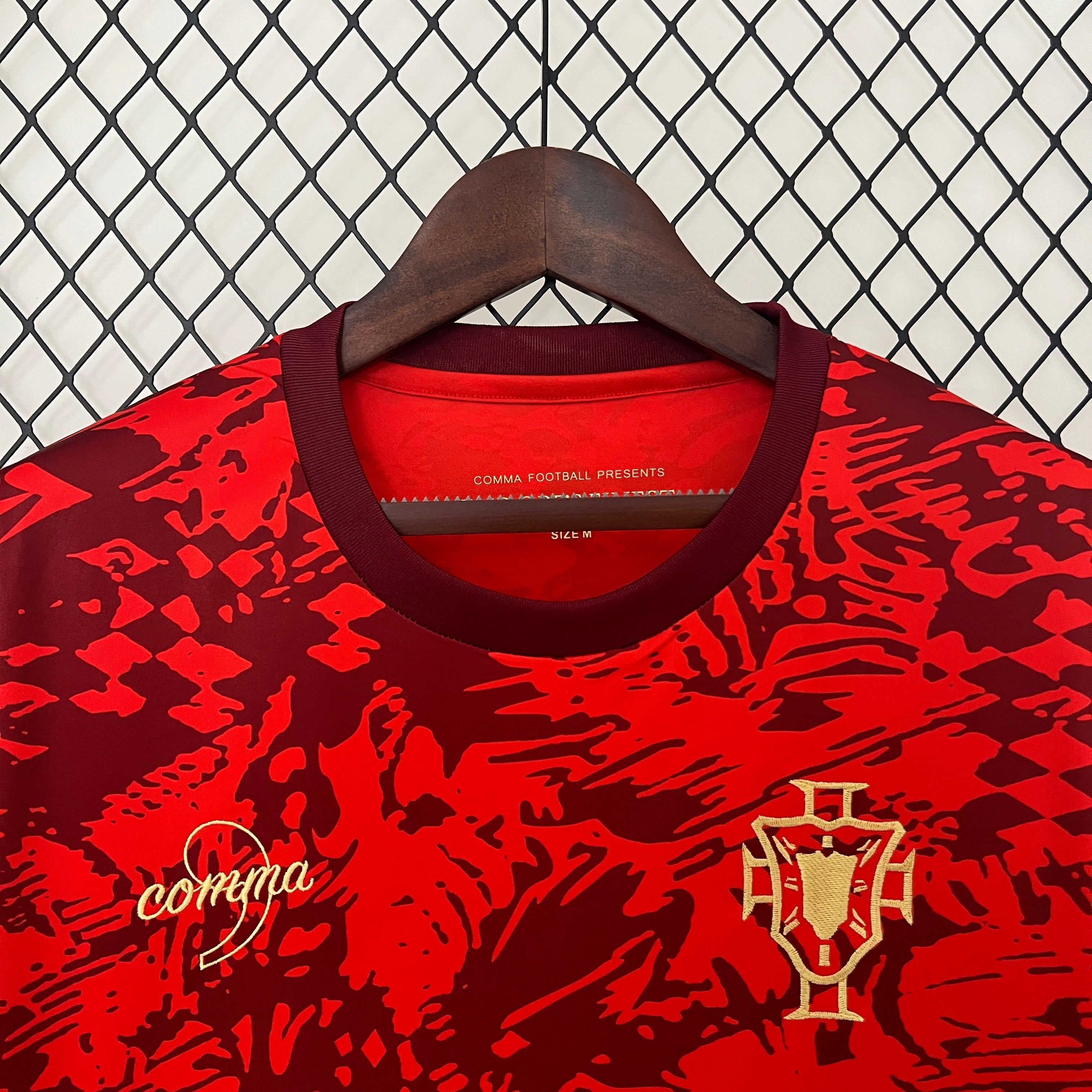 Portugal red training jersey COMMA EDITION 2024