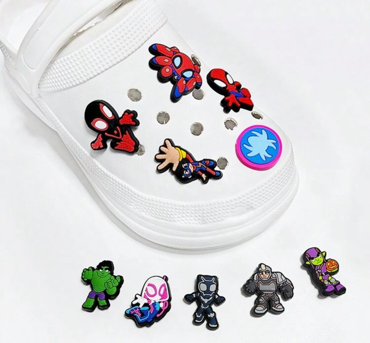 10 PIECES SUPERHERO CROCS PINS