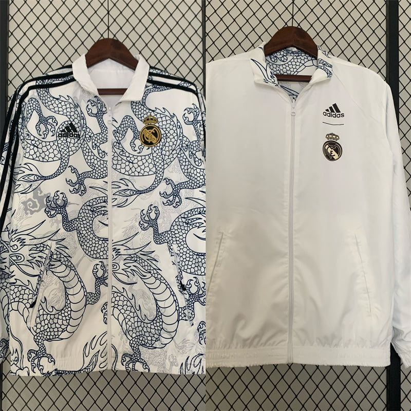 real Madrid 2 faced white jacket