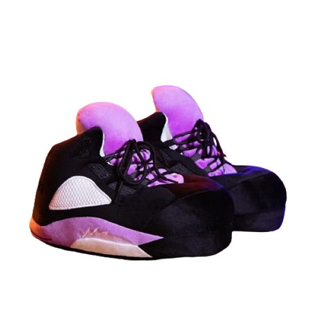 Jordan Black and Purple Slipper