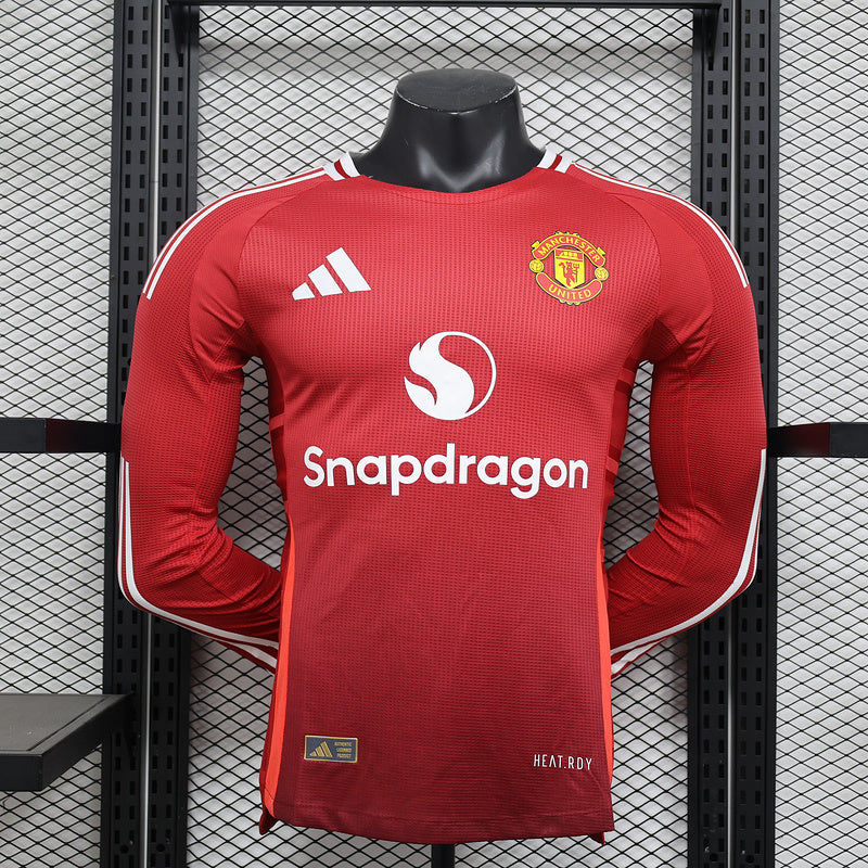 24-25 MANCHESTER UNITED  home long sleeve player version jersey