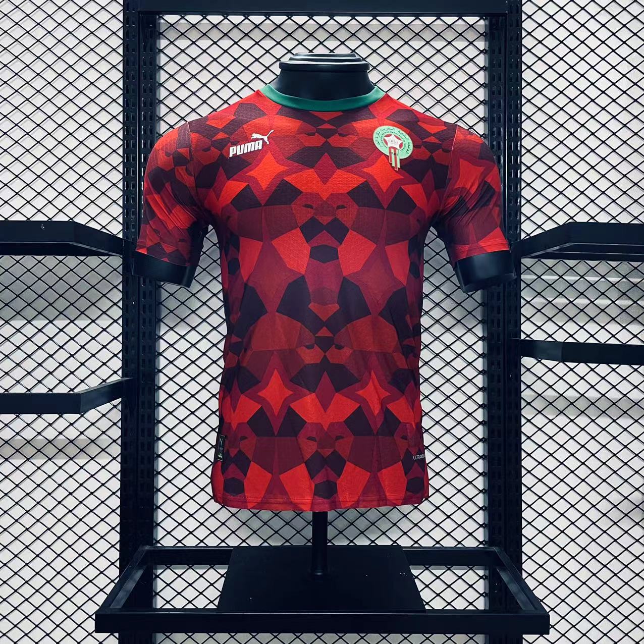 morocco red player version edition training jersey 2024